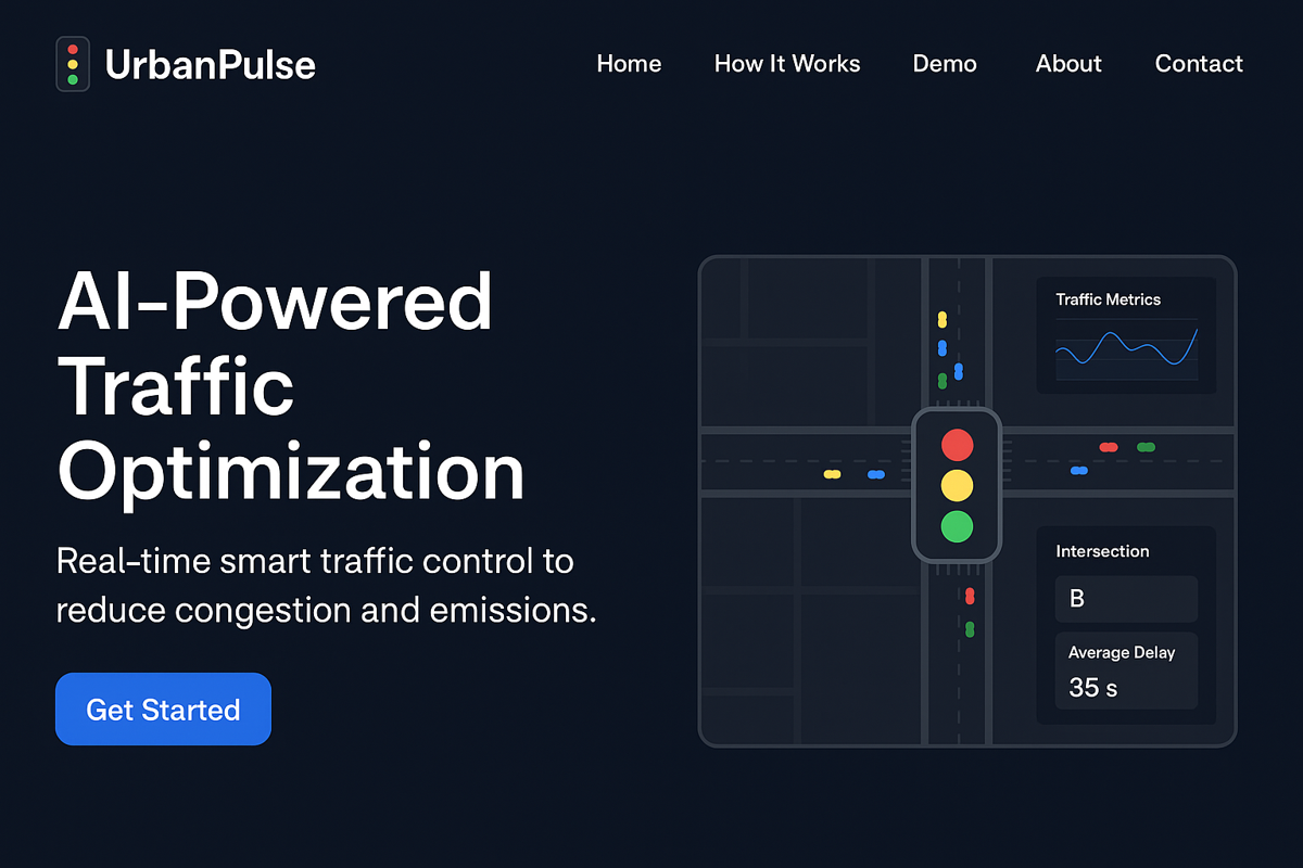 Urban traffic dashboard preview